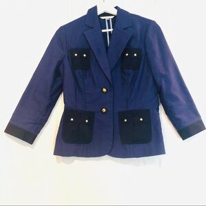 CAbi Blueberry Resort Military Jacket Size 6